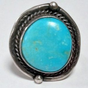 Vintage Navajo turquoise sterling ring